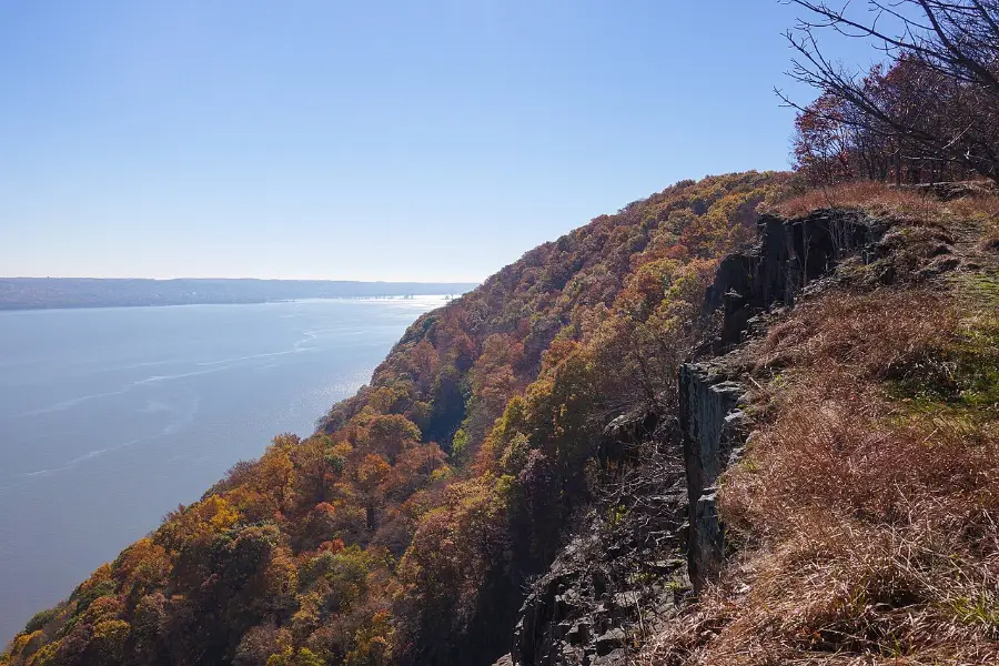 Hook Mountain and the Hudson River shoreline in Rockland County, NY