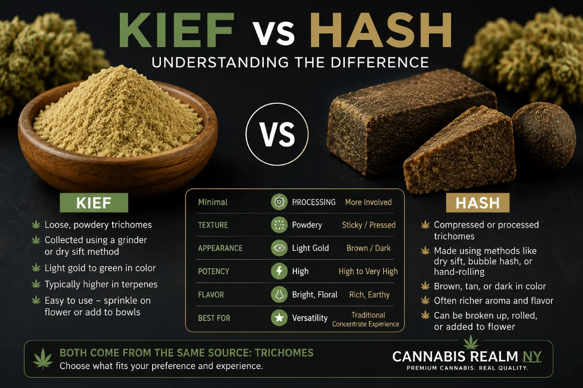 Kief vs Hash: What’s the Difference? Complete Guide