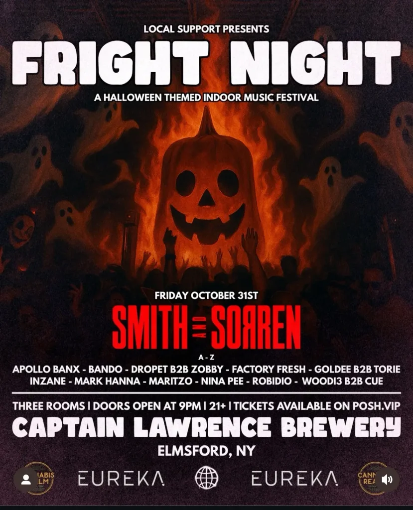 Fright Night 2025: The Ultimate Halloween Indoor Music Festival – Sponsored by Cannabis Realm