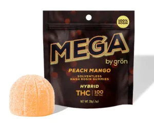 Grön - Mega - Peach Mango - Hash Rosin Infused - 100mg