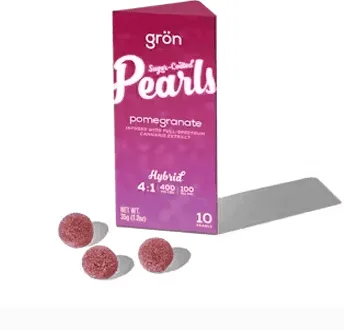 Grön - Pomegranate - Rosin Infused Pearls - 1:4 THC:CBD - 100mg