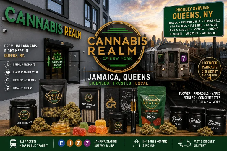 Cannabis Realm dispensary serving Jamaica, Queens with delivery and pickup