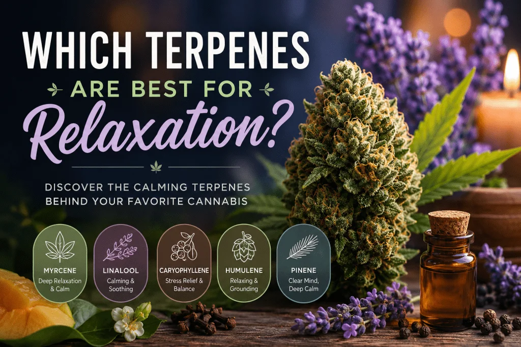 Chart of common cannabis terpenes and their effects